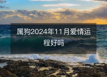 属狗2024年11月爱情运程好吗