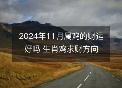 2024年11月属鸡的财运好吗 生肖鸡求财方向