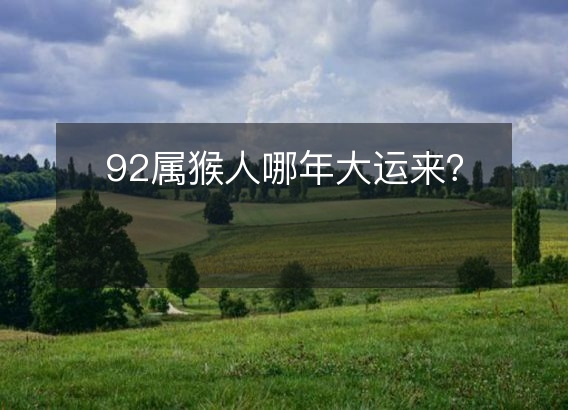 92属猴人哪年大运来？