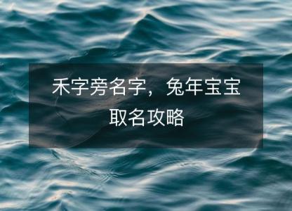 禾字旁名字，兔年宝宝取名攻略