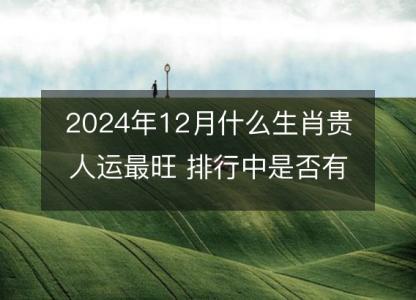 2024年12月什么生肖贵人运最旺 排行中是否有你的属相