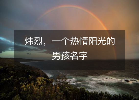 炜烈，一个热情阳光的男孩名字