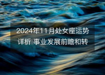 2024年11月处女座运势详析 事业发展前瞻和转运指南