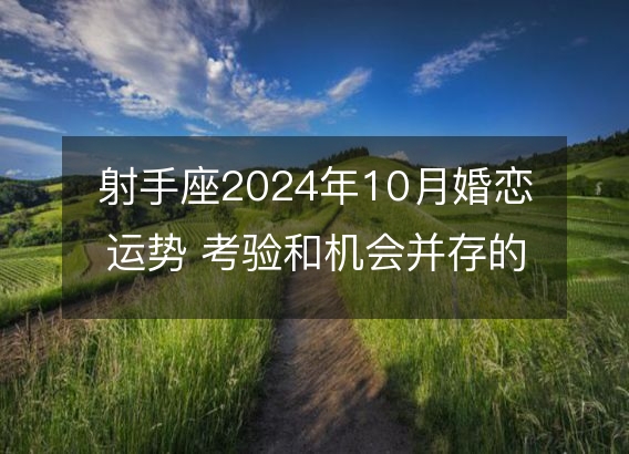 射手座2024年10月婚恋运势 考验和机会并存的转机点