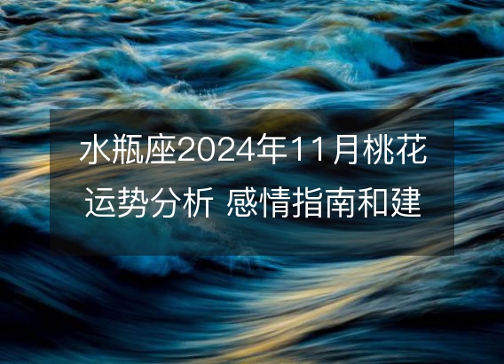 水瓶座2024年11月桃花运势分析 感情指南和建议