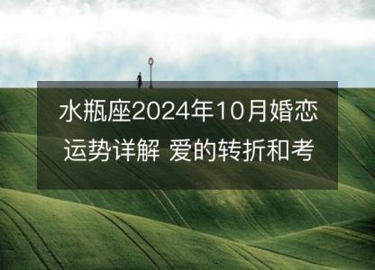 水瓶座2024年10月婚恋运势详解 爱的转折和考验