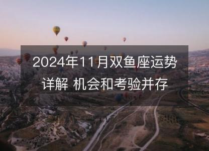 2024年11月双鱼座运势详解 机会和考验并存