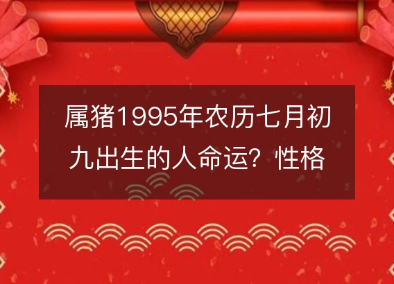 属猪1995年农历七月初九出生的人命运？性格、感情、婚姻解析