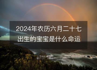 2024年农历六月二十七出生的宝宝是什么命运？生辰八字,事业,五行解析