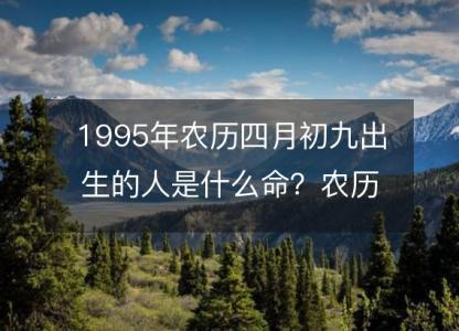 1995年农历四月初九出生的人是什么命？农历生辰八字,不同时辰五行查询