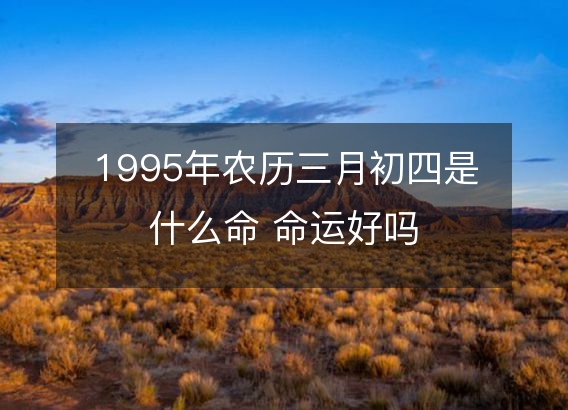 1995年农历三月初四是什么命 命运好吗