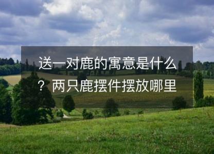 送一对鹿的寓意是什么？两只鹿摆件摆放哪里好？